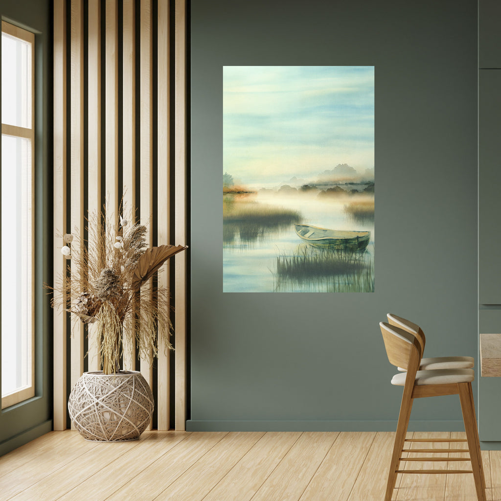 MORNING BY THE LAKE Peel and Stick Vertical Poster
