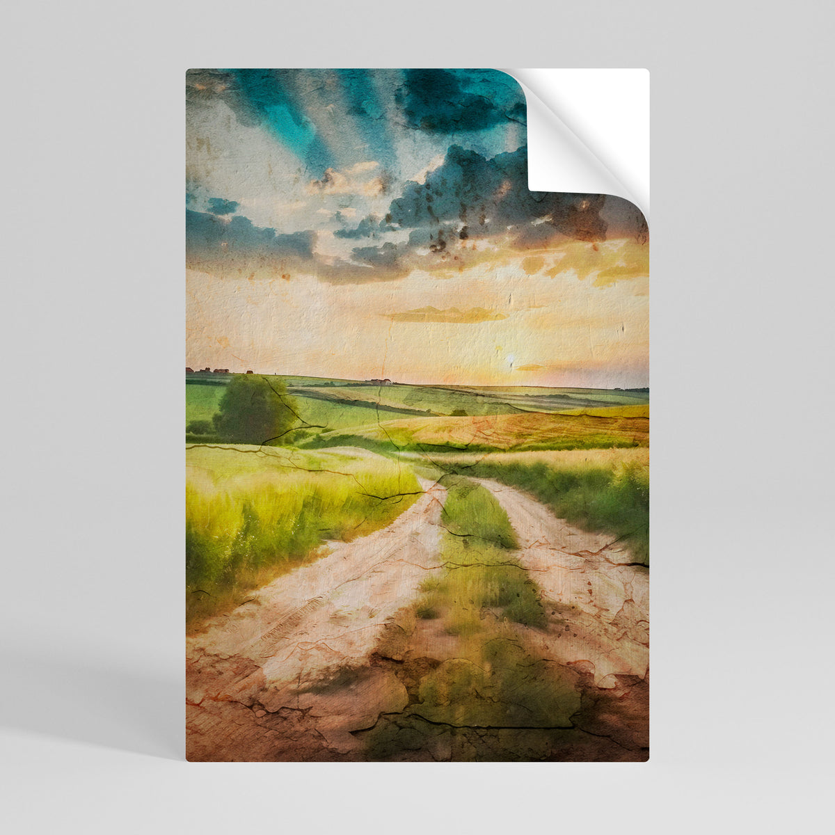 SUNSET PATH Póster adhesivo vertical