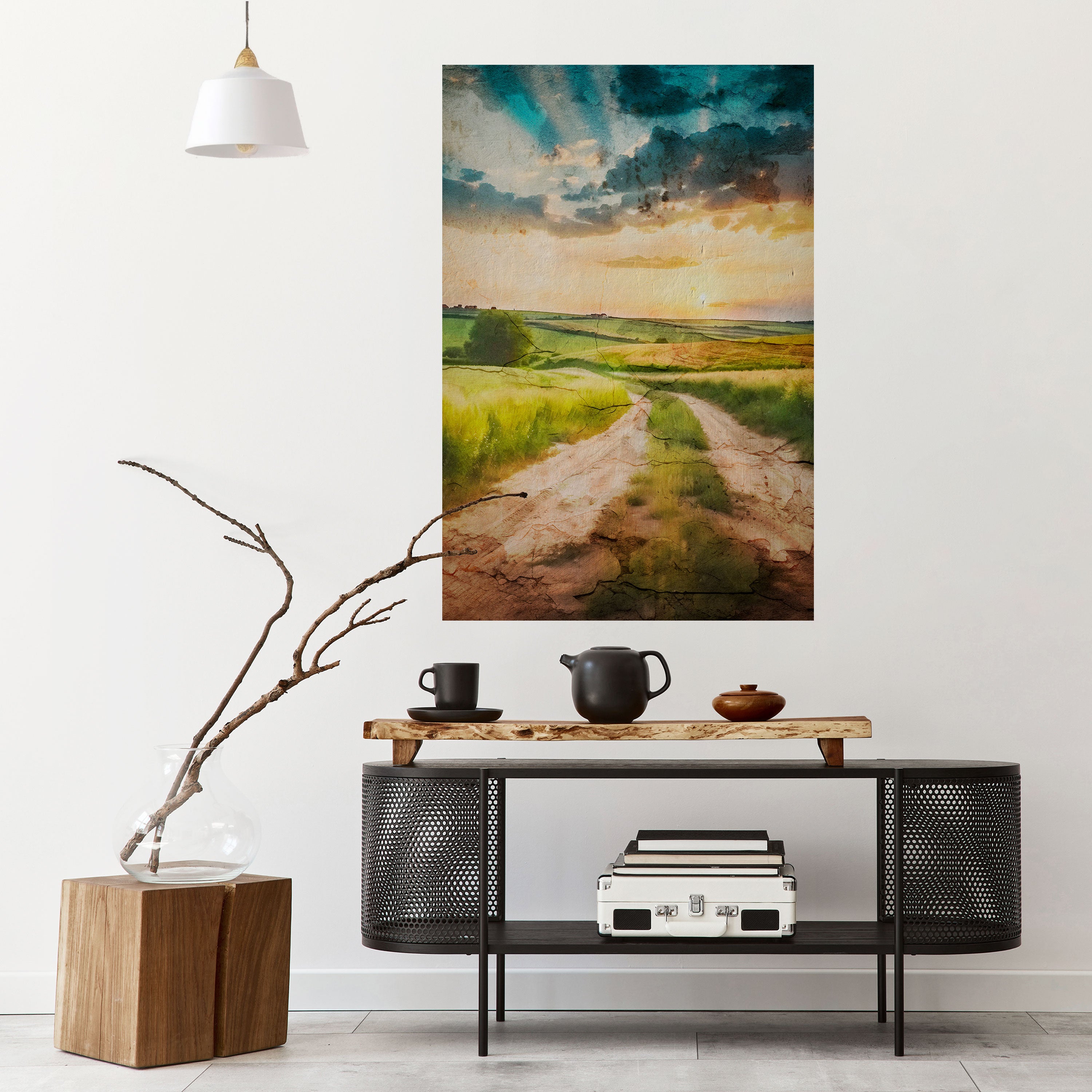 SUNSET PATH Peel and Stick Vertical Poster