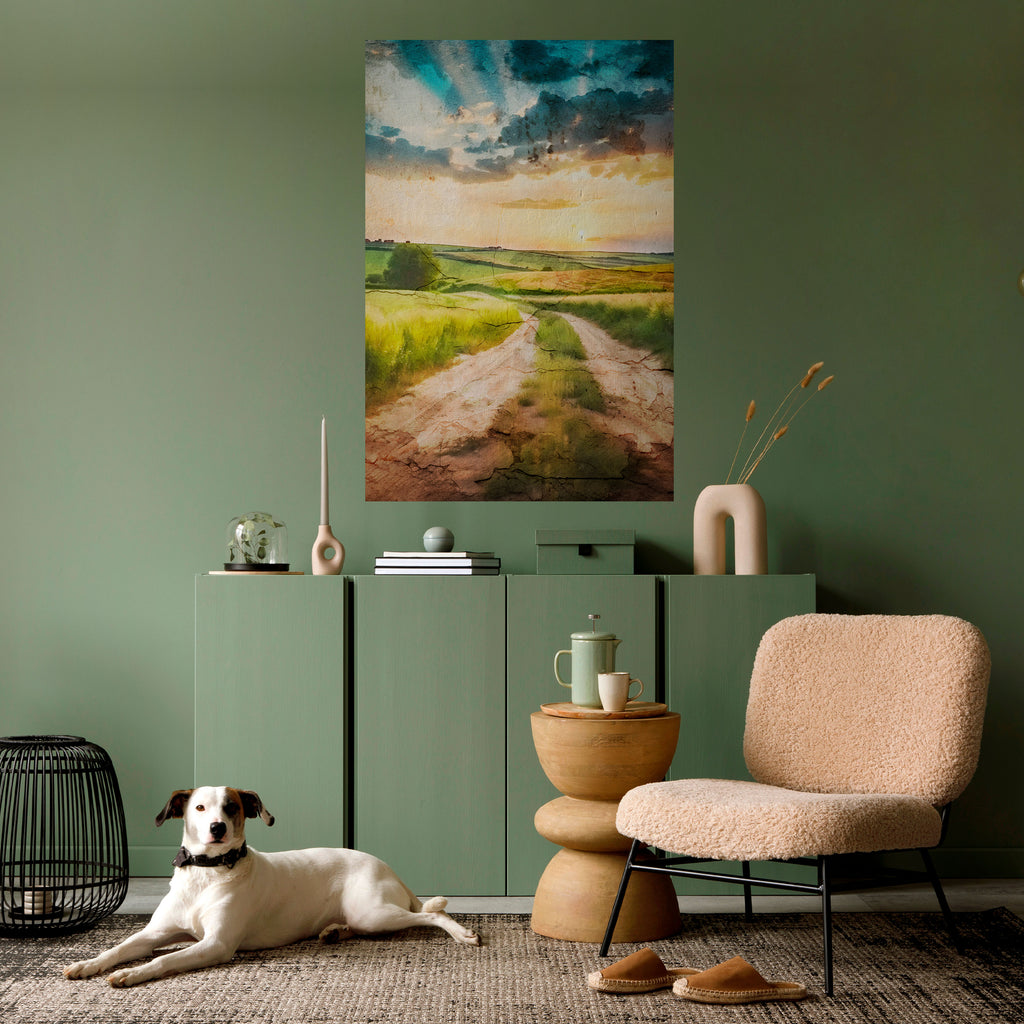 SUNSET PATH Peel and Stick Vertical Poster