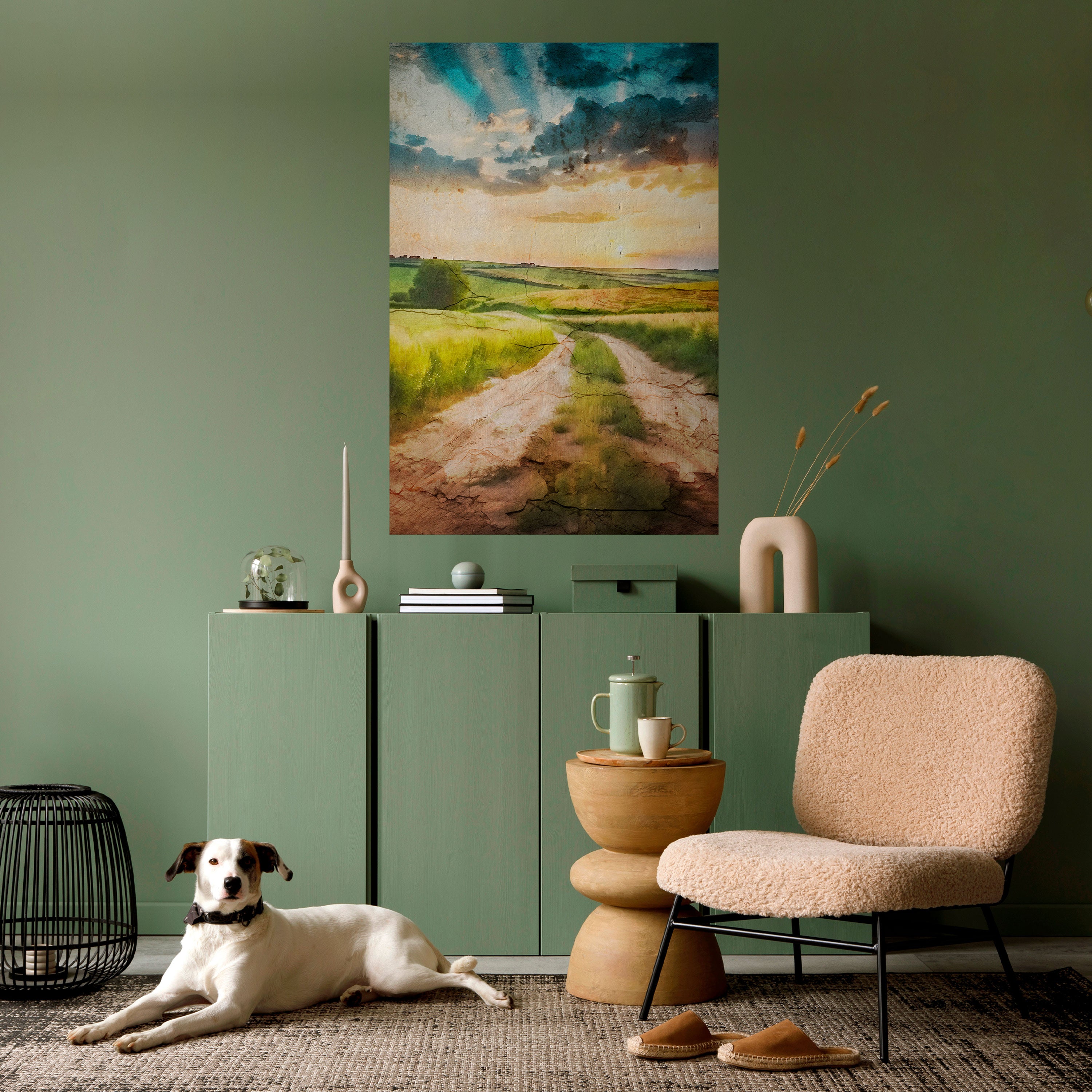 SUNSET PATH Peel and Stick Vertical Poster