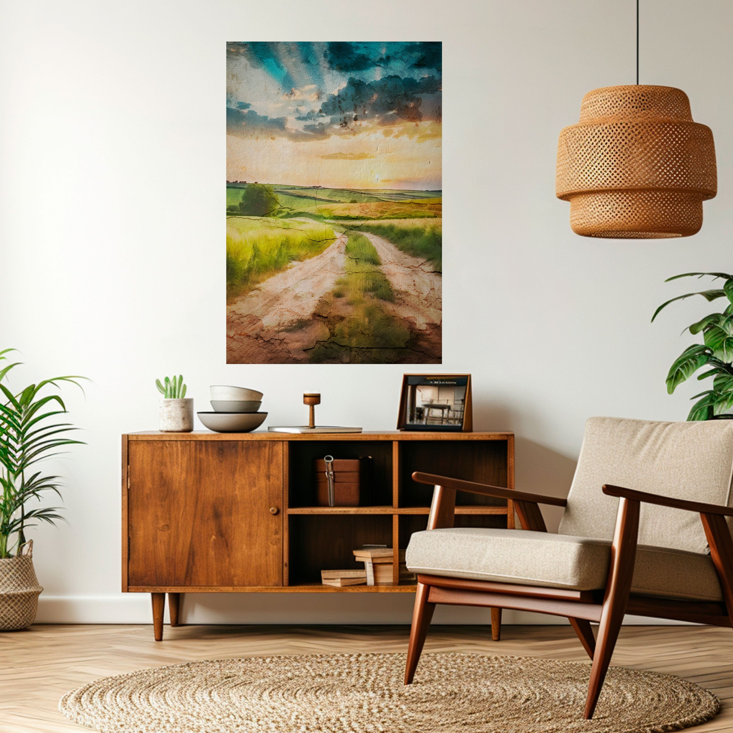 SUNSET PATH Peel and Stick Vertical Poster