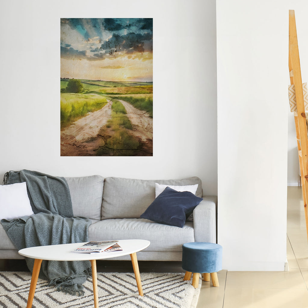 SUNSET PATH Peel and Stick Vertical Poster