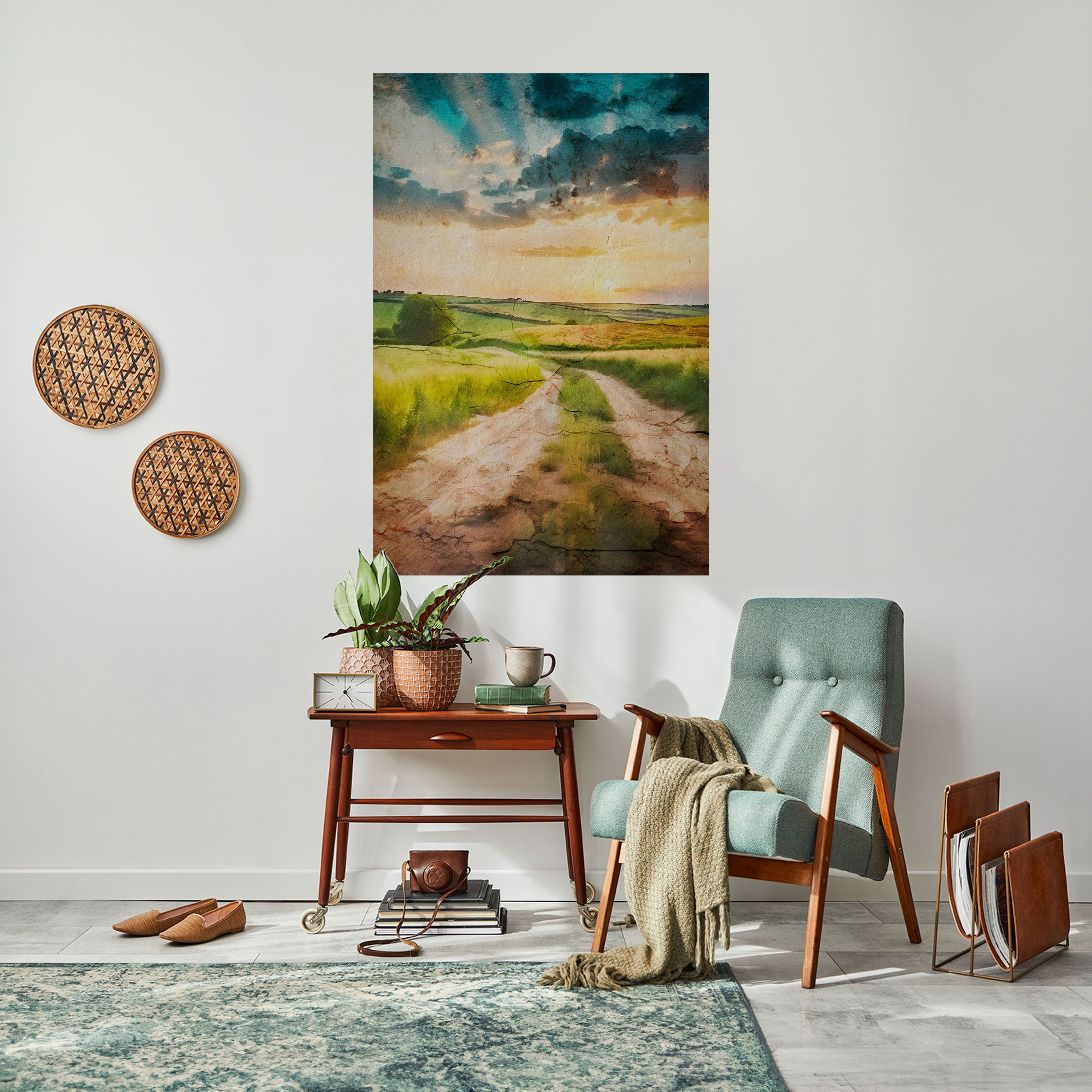 SUNSET PATH Peel and Stick Vertical Poster