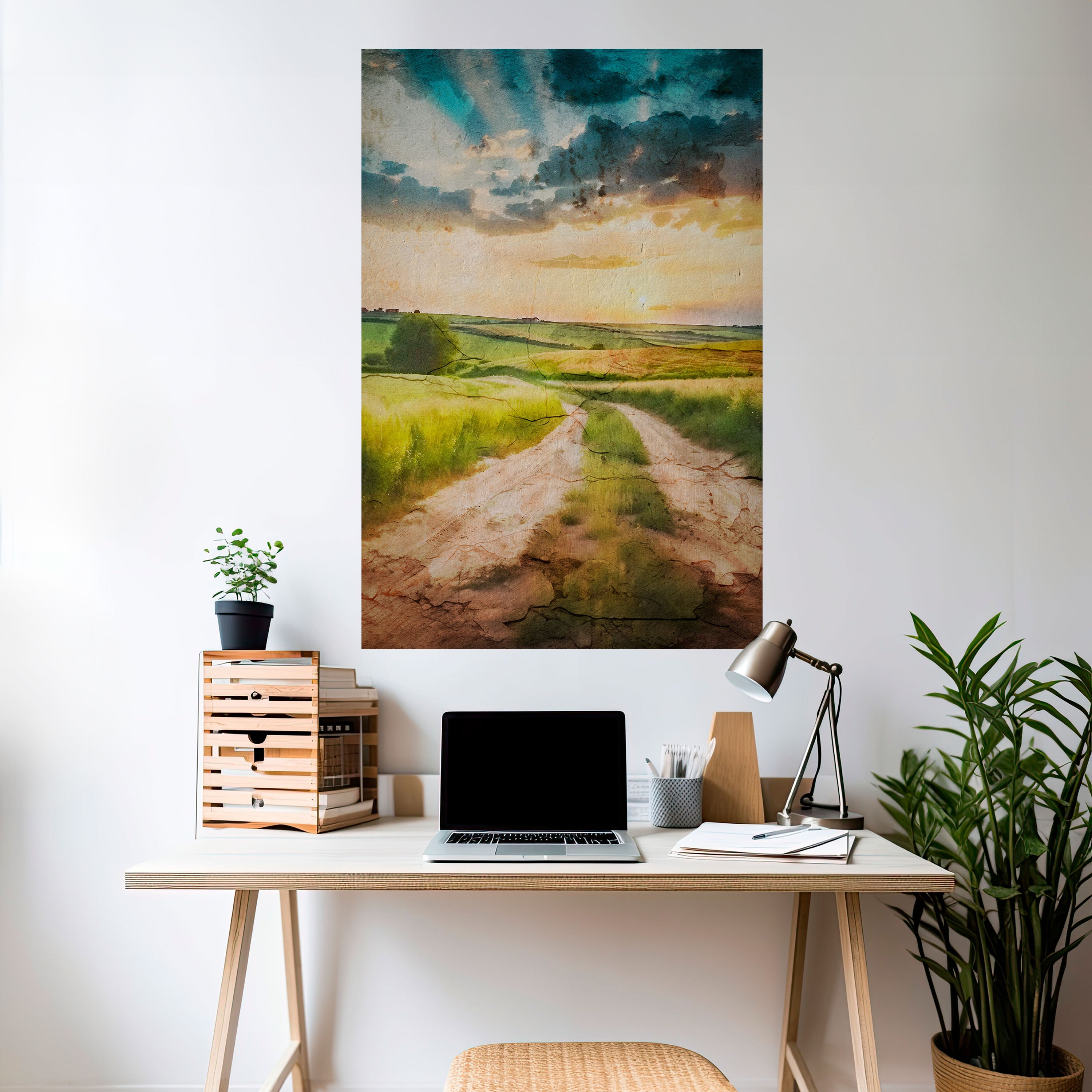 SUNSET PATH Peel and Stick Vertical Poster