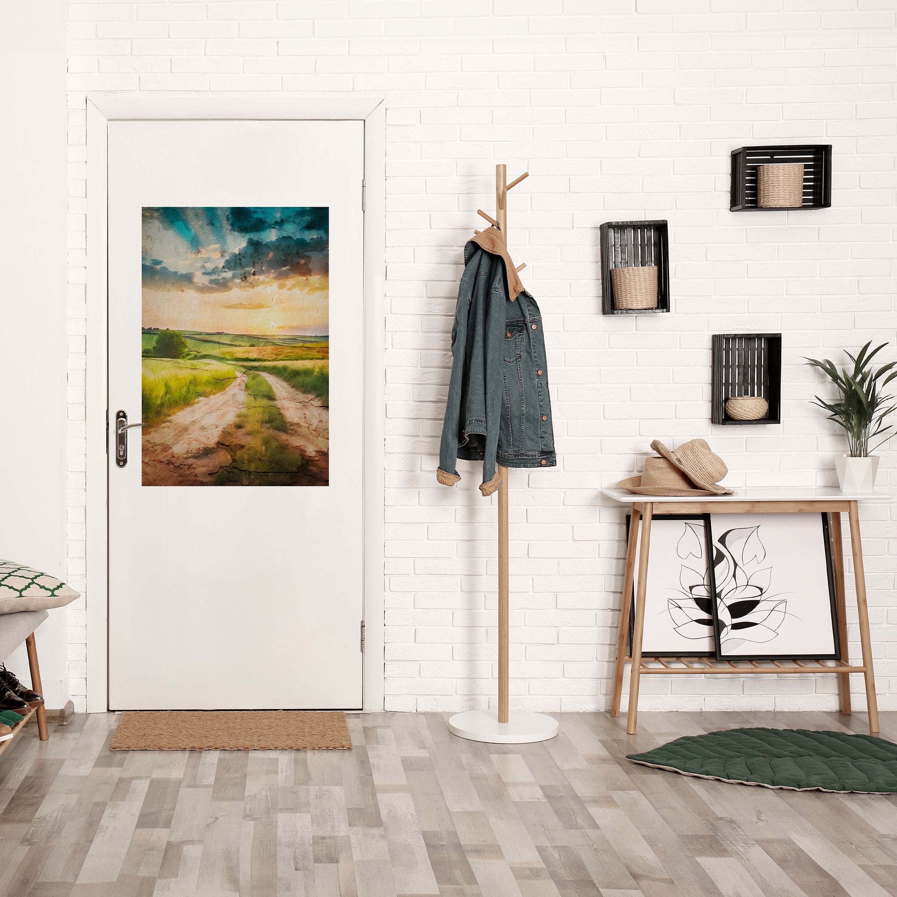 SUNSET PATH Peel and Stick Vertical Poster