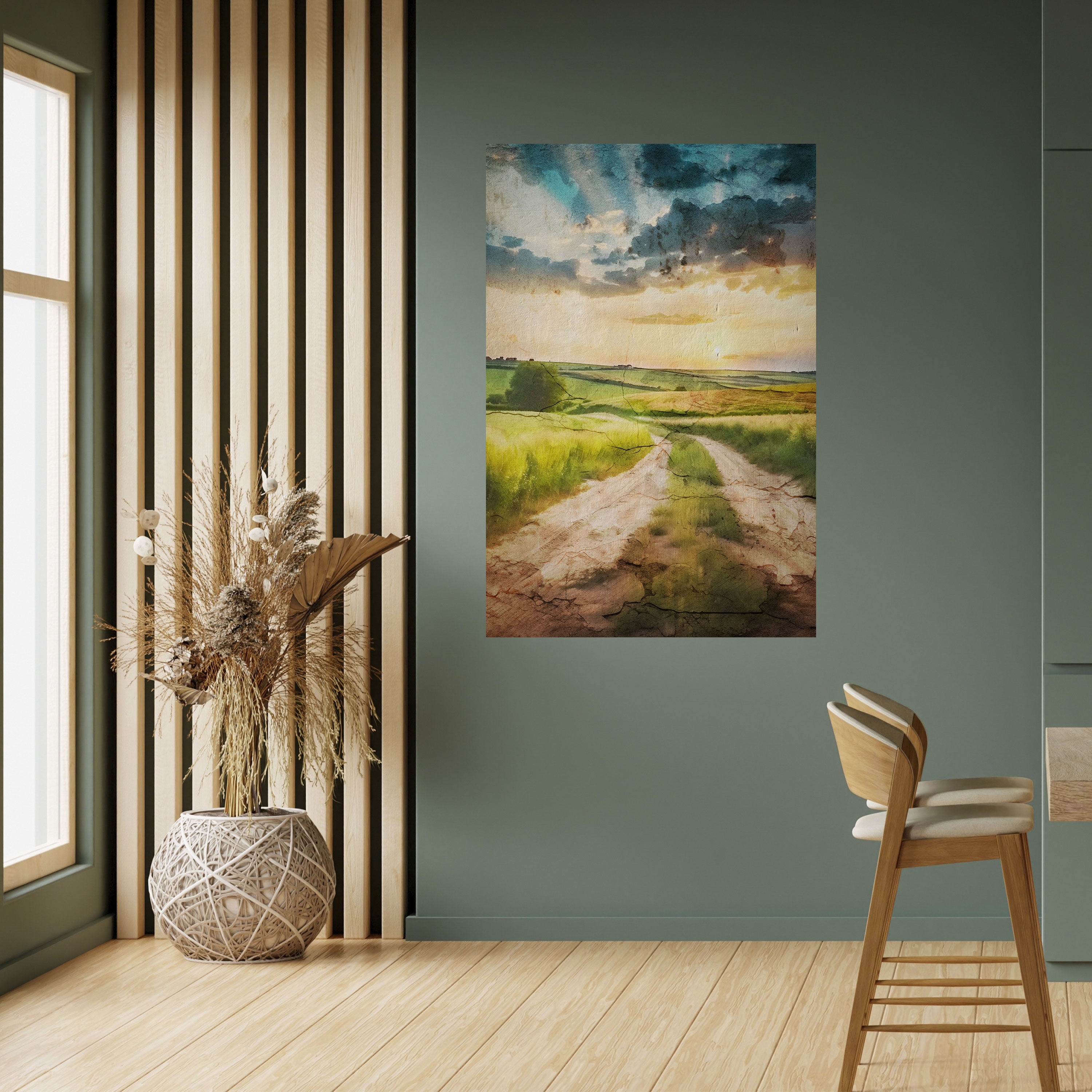 SUNSET PATH Peel and Stick Vertical Poster