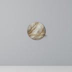 SOFT PLUMAGE Round Art Shelf In Oak Effect