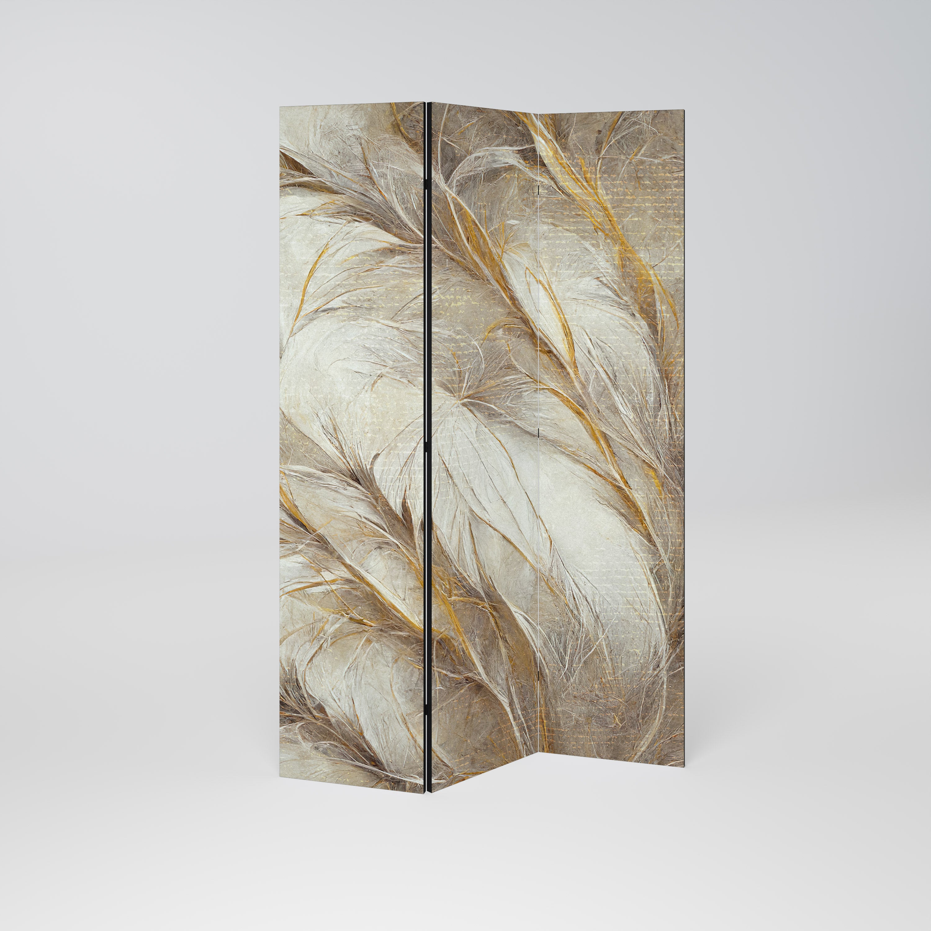 SOFT PLUMAGE 3-Panel Room Divider