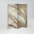 SOFT PLUMAGE Decorative 4-Panel Room Divider