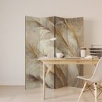 SOFT PLUMAGE Decorative 4-Panel Room Divider