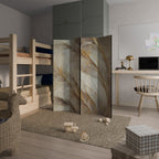 SOFT PLUMAGE Decorative 4-Panel Room Divider