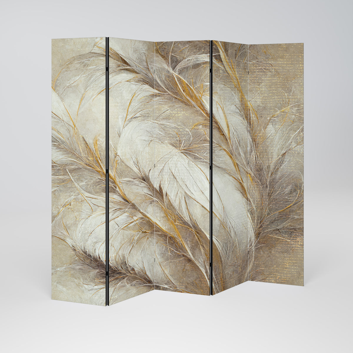 SOFT PLUMAGE Biombo de 5 paneles