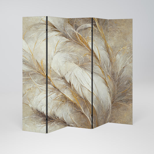SOFT PLUMAGE Biombo de 5 paneles