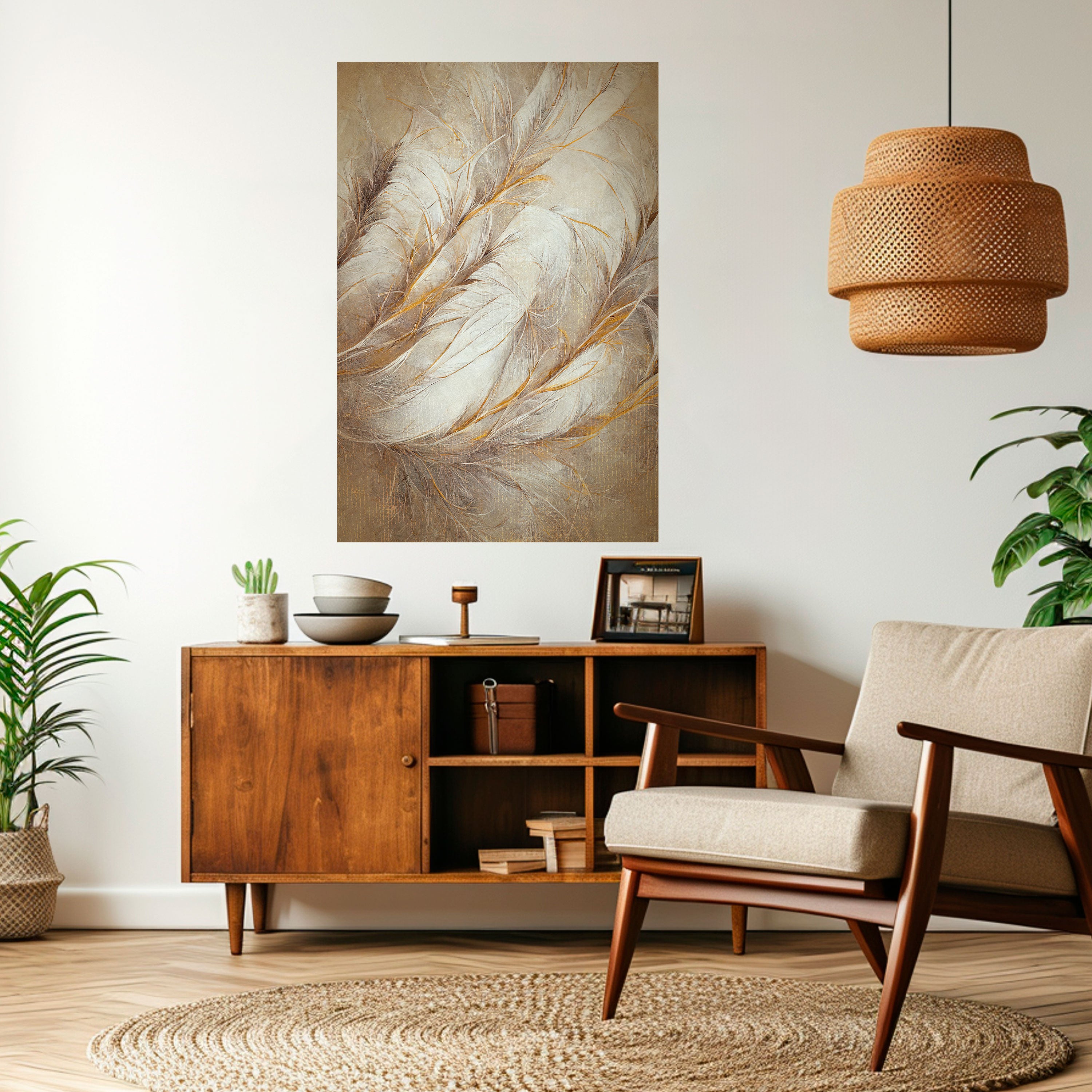 Póster vertical autoadhesivo PLUMAJE SUAVE