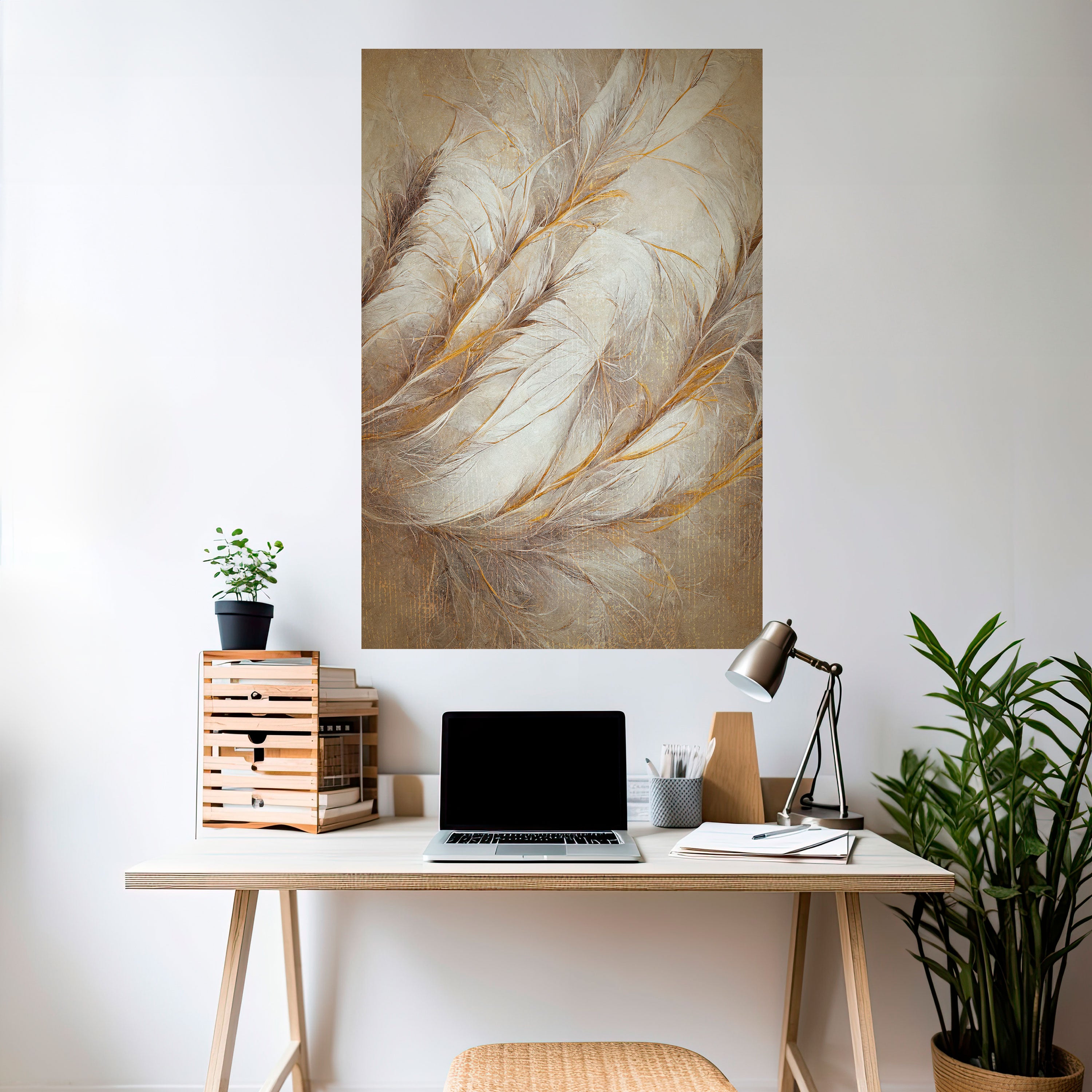 Póster vertical autoadhesivo PLUMAJE SUAVE