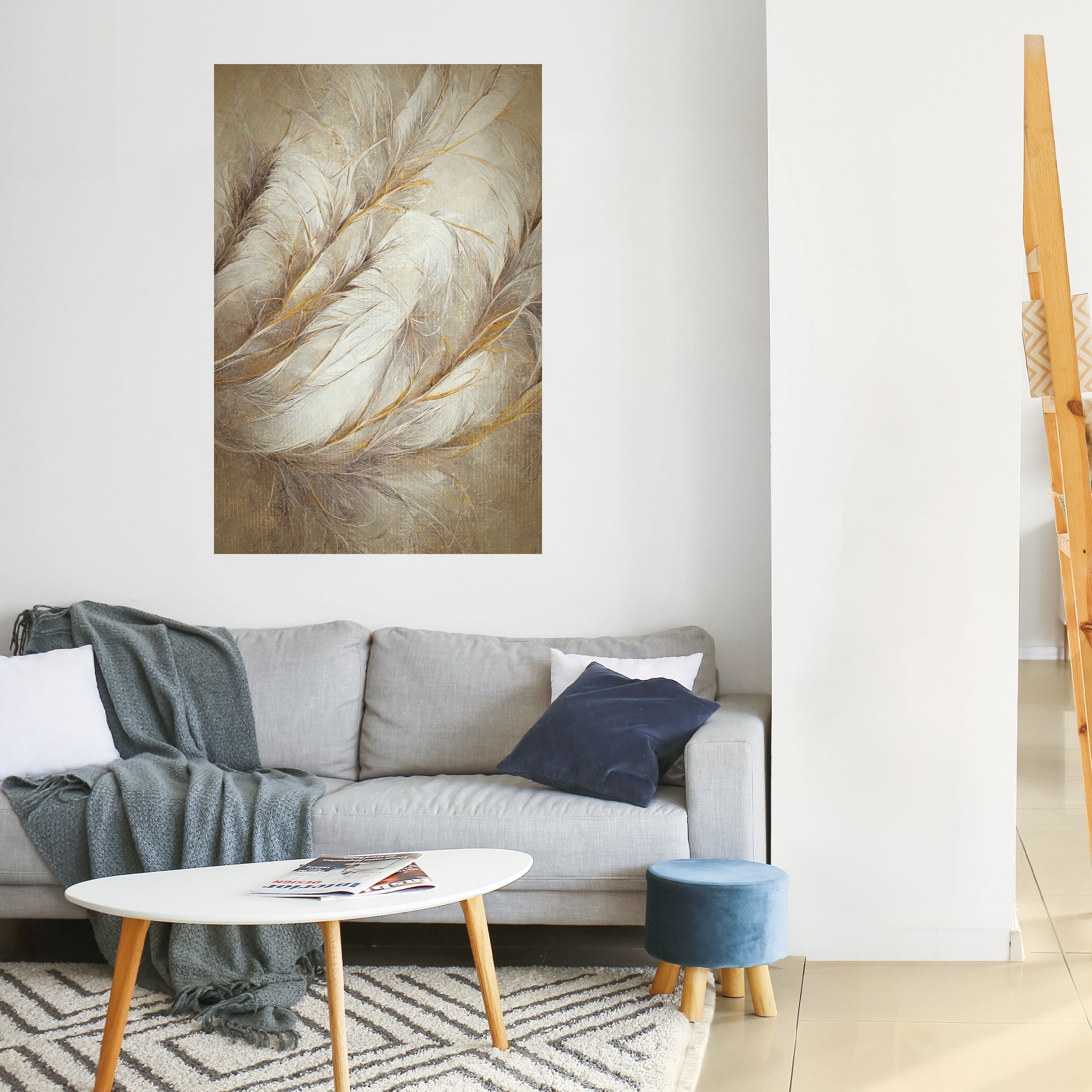 Póster vertical autoadhesivo PLUMAJE SUAVE