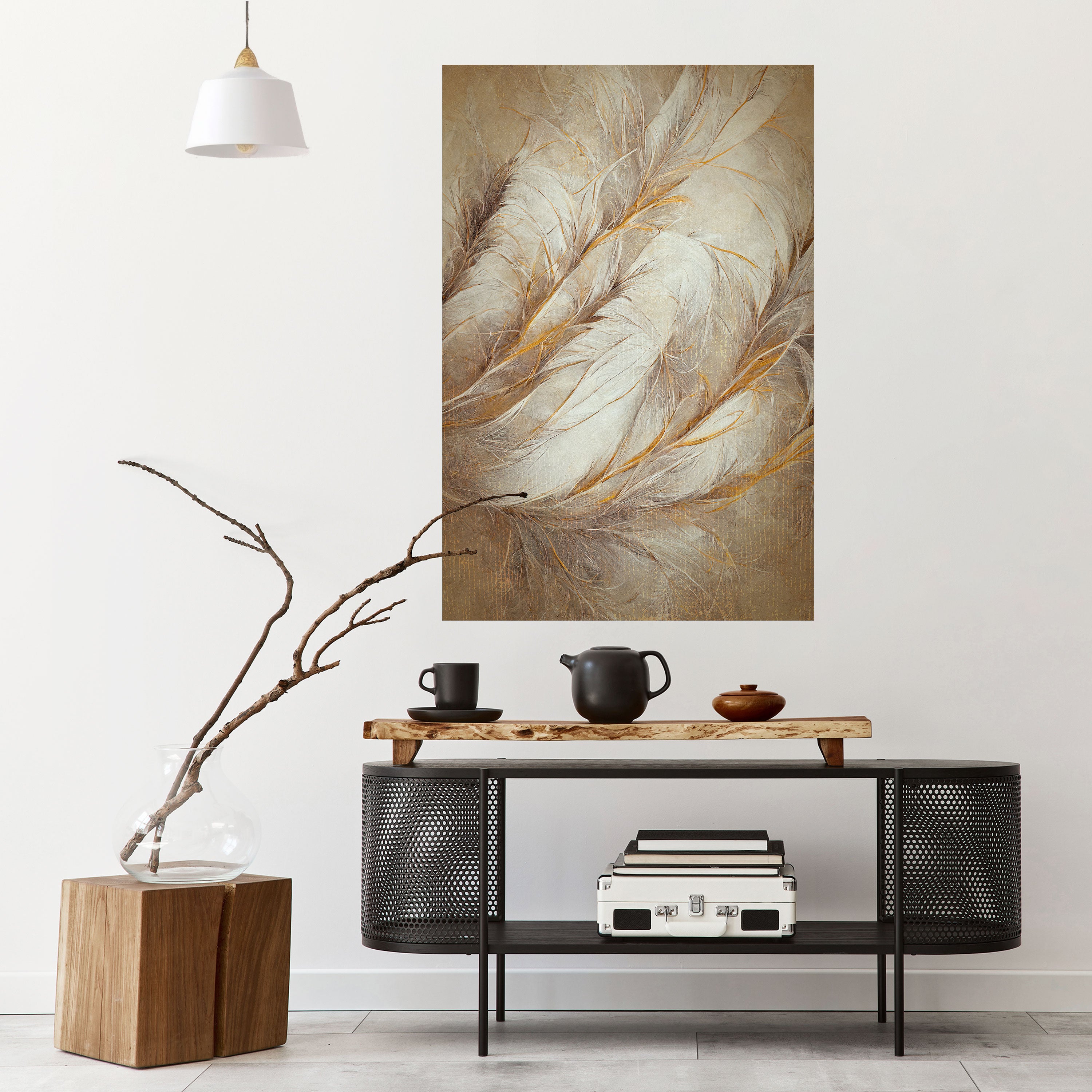 Póster vertical autoadhesivo PLUMAJE SUAVE