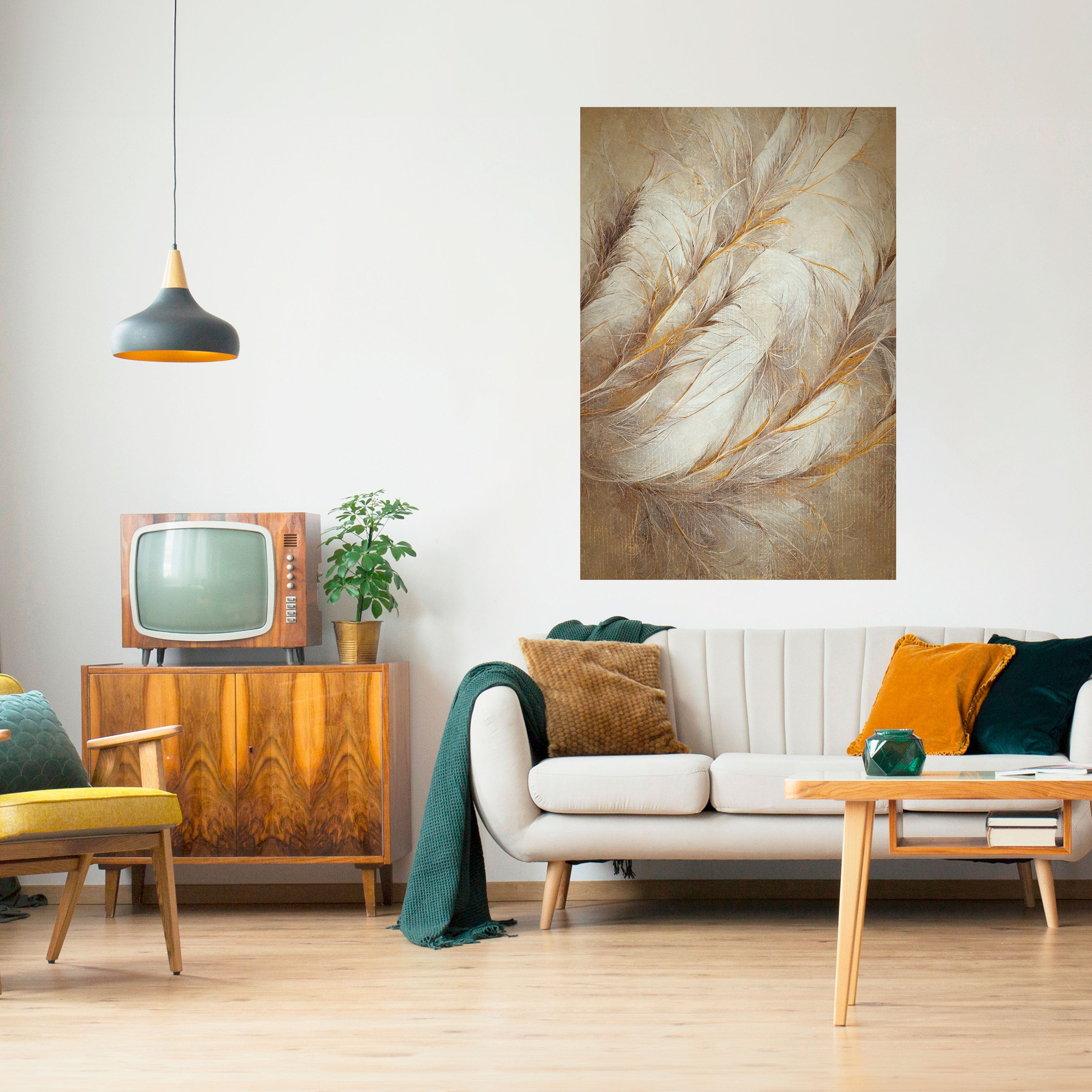 Póster vertical autoadhesivo PLUMAJE SUAVE