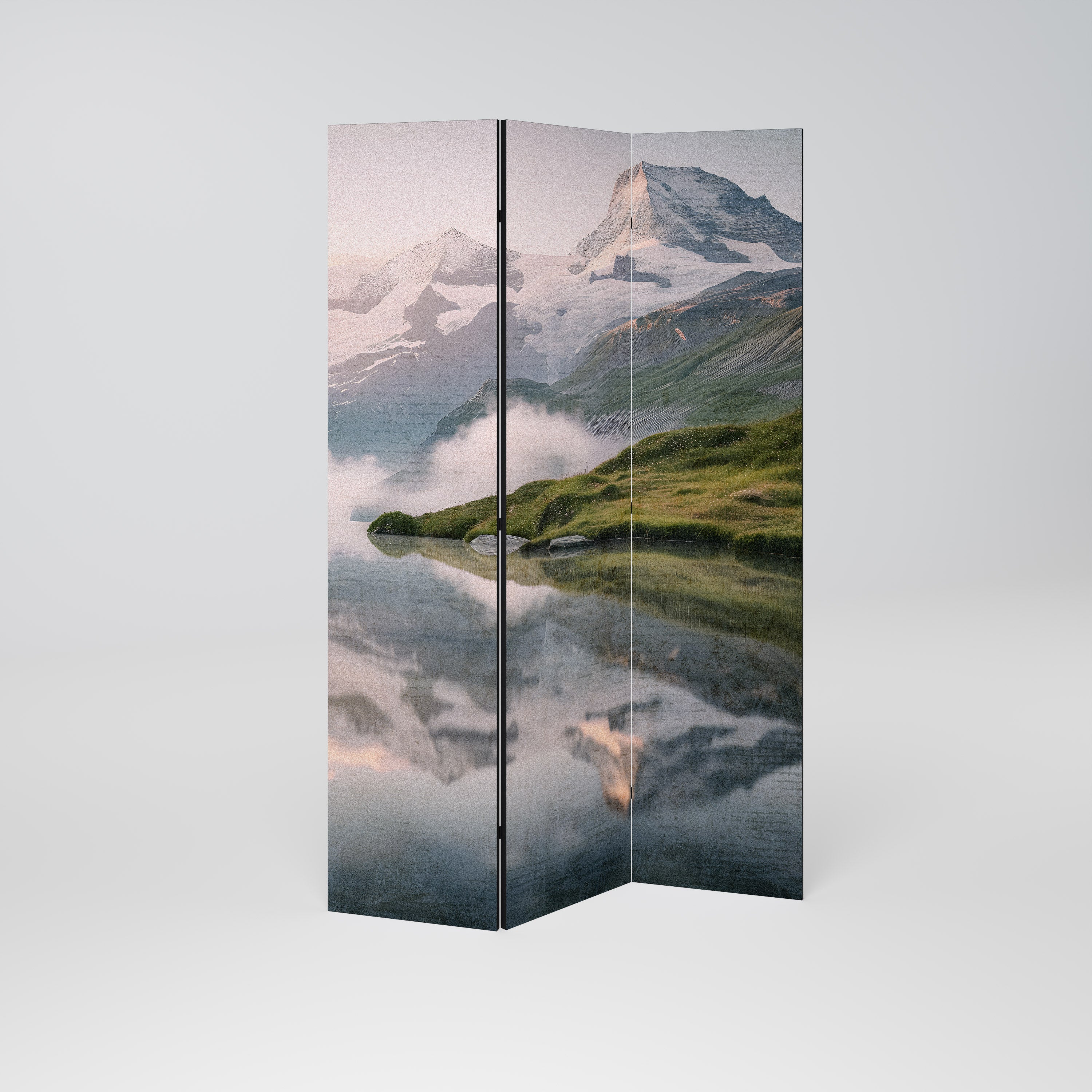FOGGY HORIZON Decorative 3-Panel Room Divider