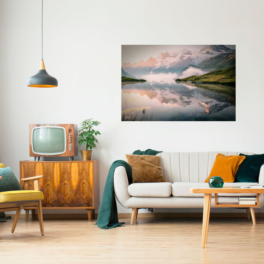 FOGGY HORIZON Peel and Stick Horizontal Poster