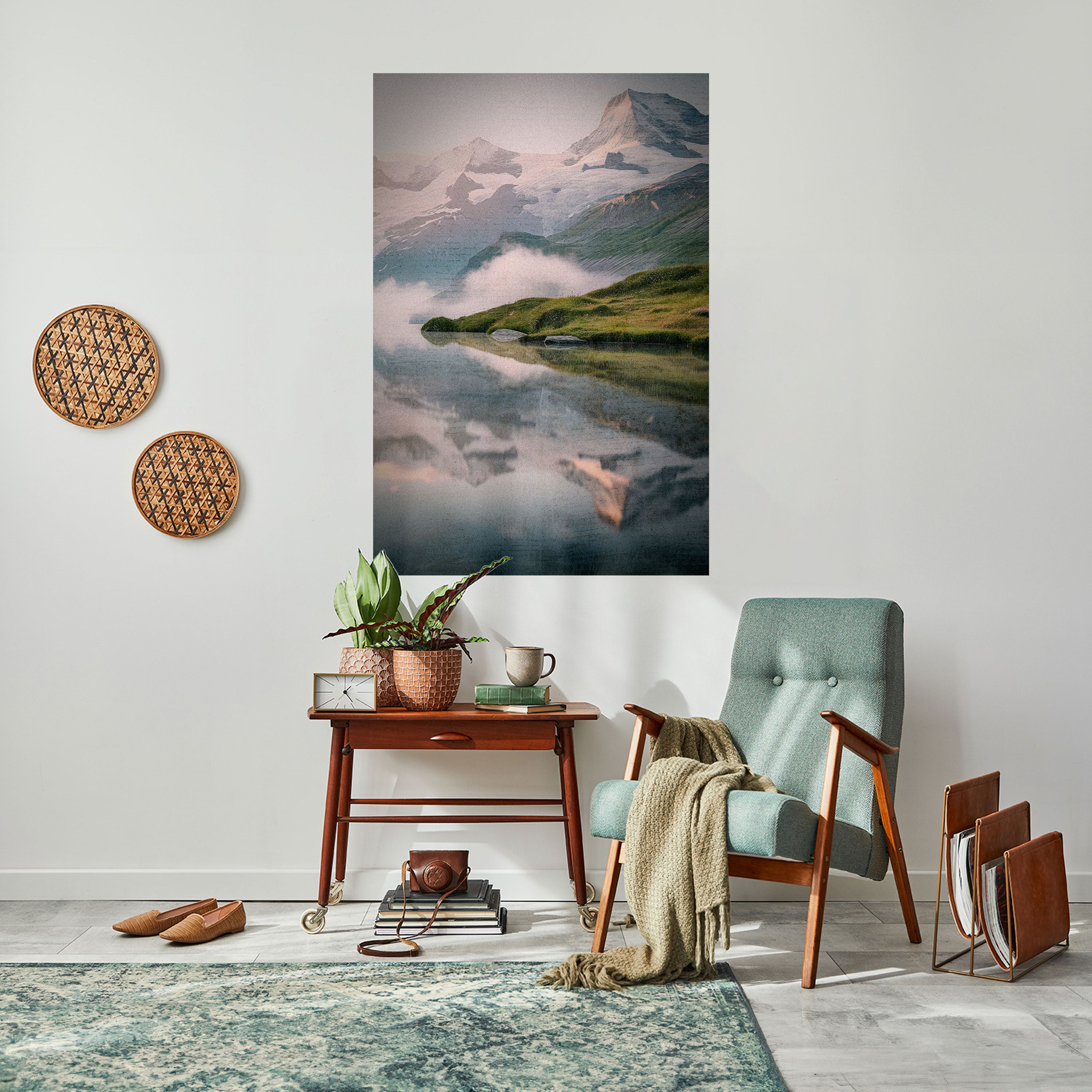 Póster vertical autoadhesivo FOGGY HORIZON