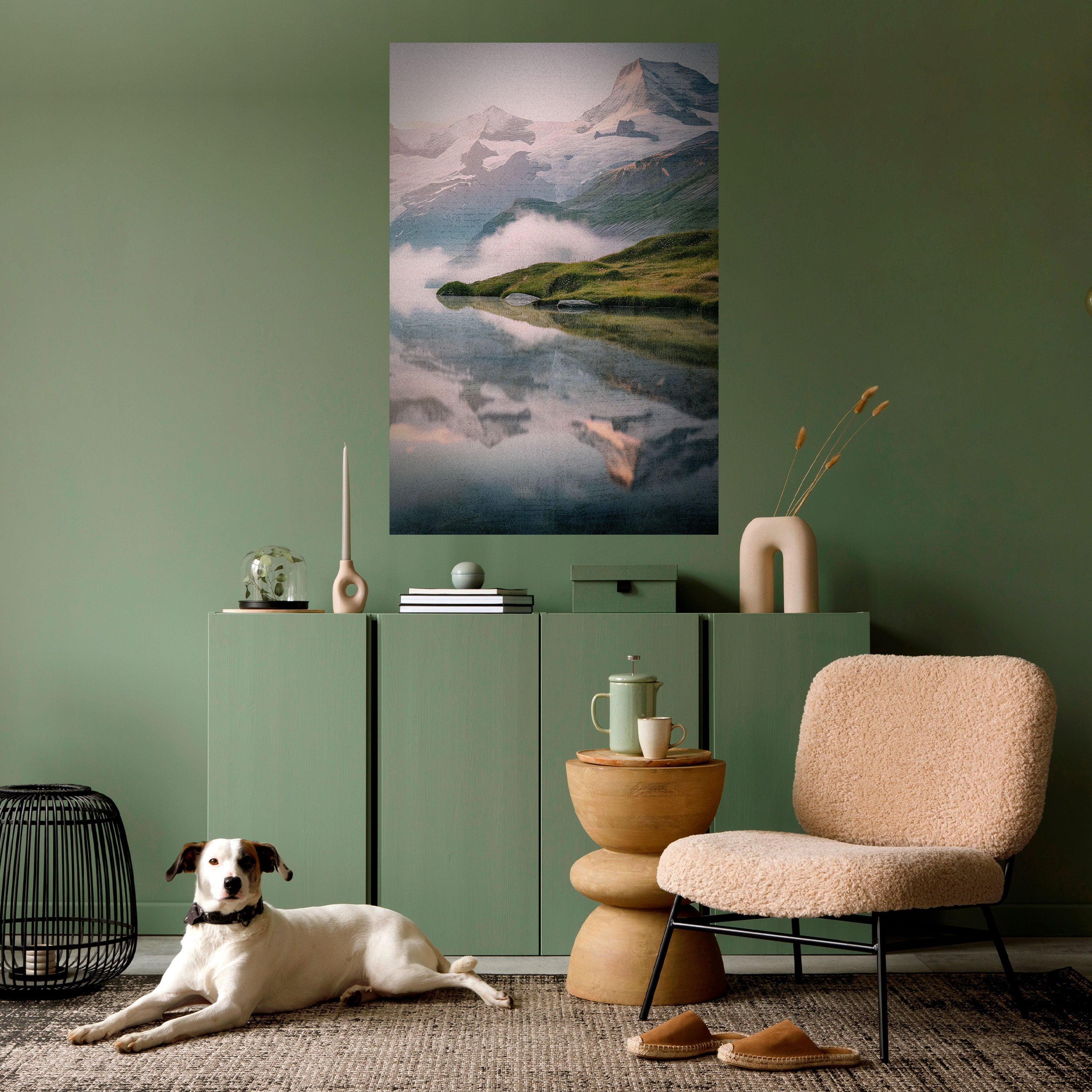 Póster vertical autoadhesivo FOGGY HORIZON