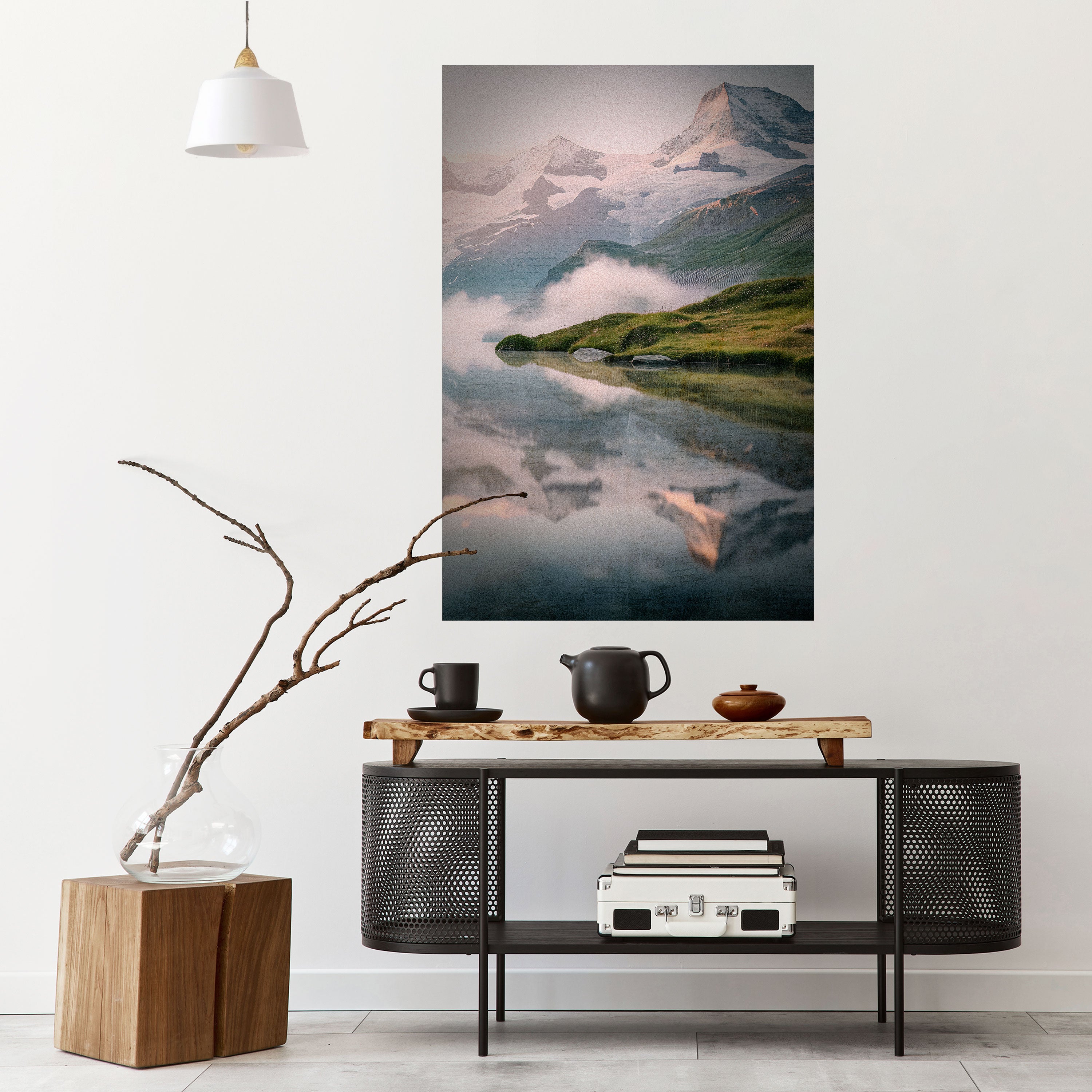 Póster vertical autoadhesivo FOGGY HORIZON