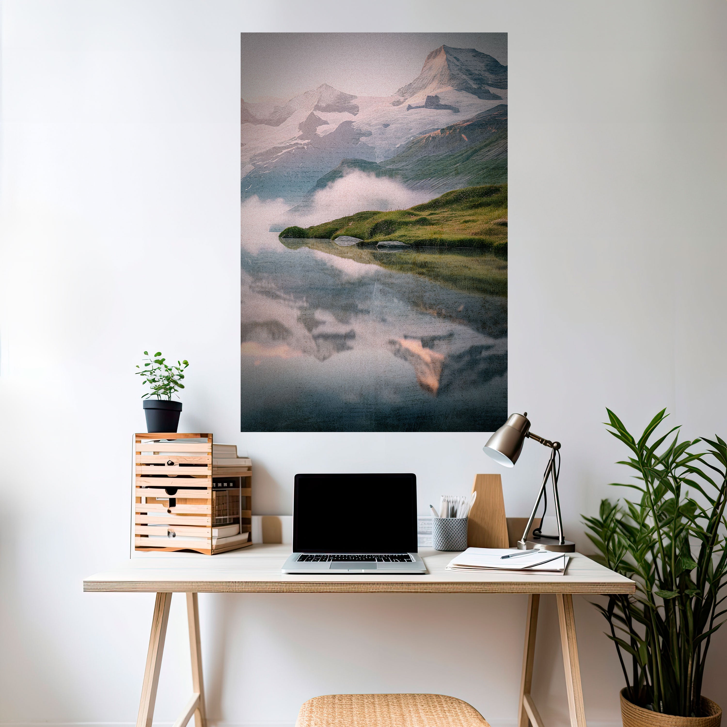 Póster vertical autoadhesivo FOGGY HORIZON