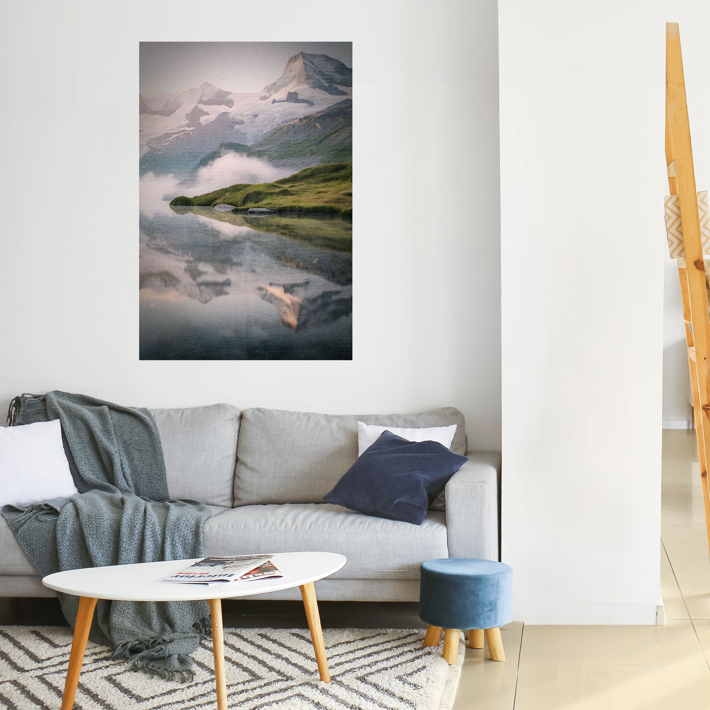 Póster vertical autoadhesivo FOGGY HORIZON