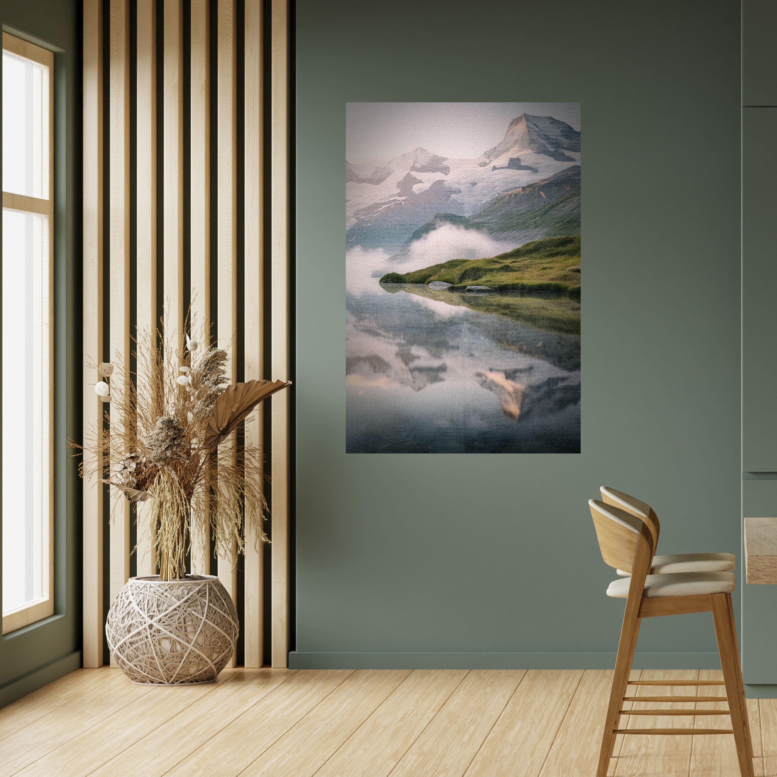 Póster vertical autoadhesivo FOGGY HORIZON