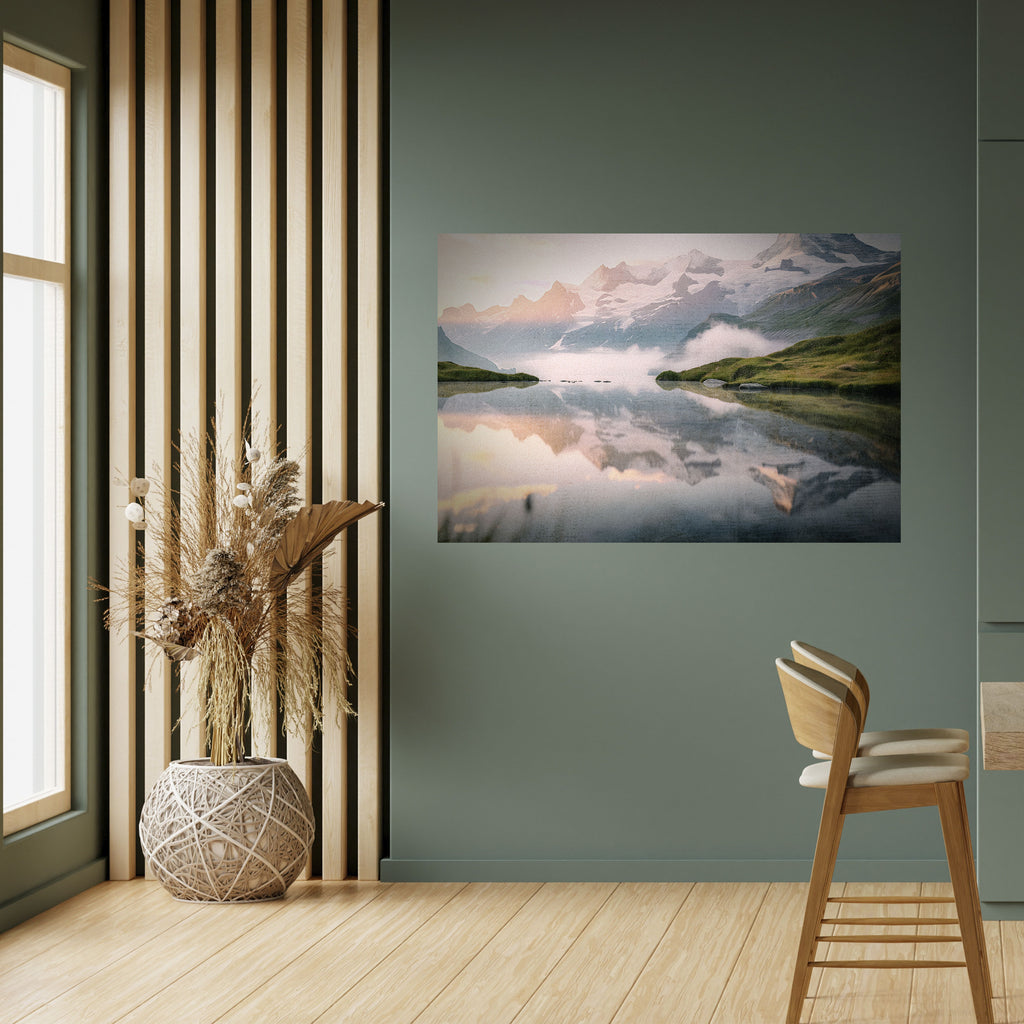 FOGGY HORIZON Peel and Stick Horizontal Poster