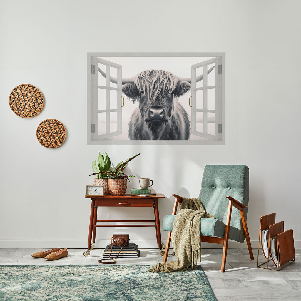 WILDLY WINDOWED VIEWS Peel and Stick Horizontal Poster