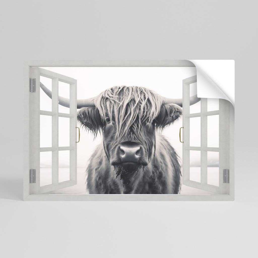 WILDLY WINDOWED VIEWS Peel and Stick Horizontal Poster