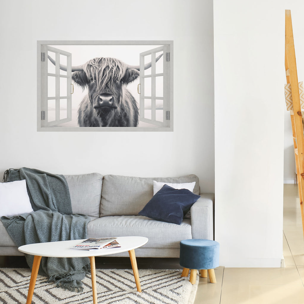 WILDLY WINDOWED VIEWS Peel and Stick Horizontal Poster