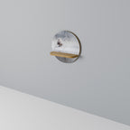 SILENT CABIN Estante Redondo Decorativo en Efecto Roble