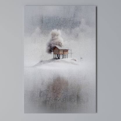 SILENT CABIN Cuadro en lienzo vertical