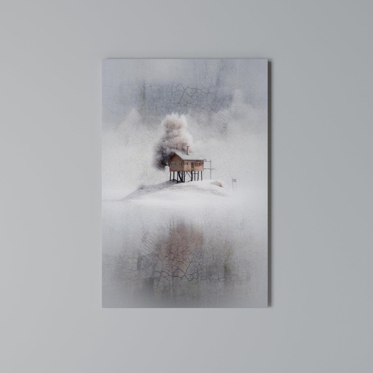 SILENT CABIN Cuadro en lienzo vertical