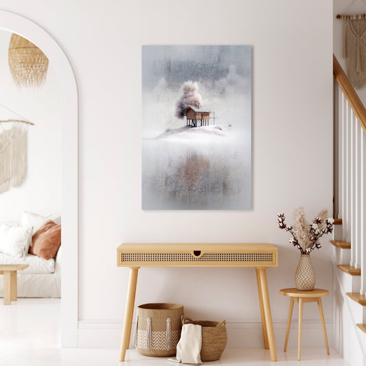 SILENT CABIN Vertical Canvas Print