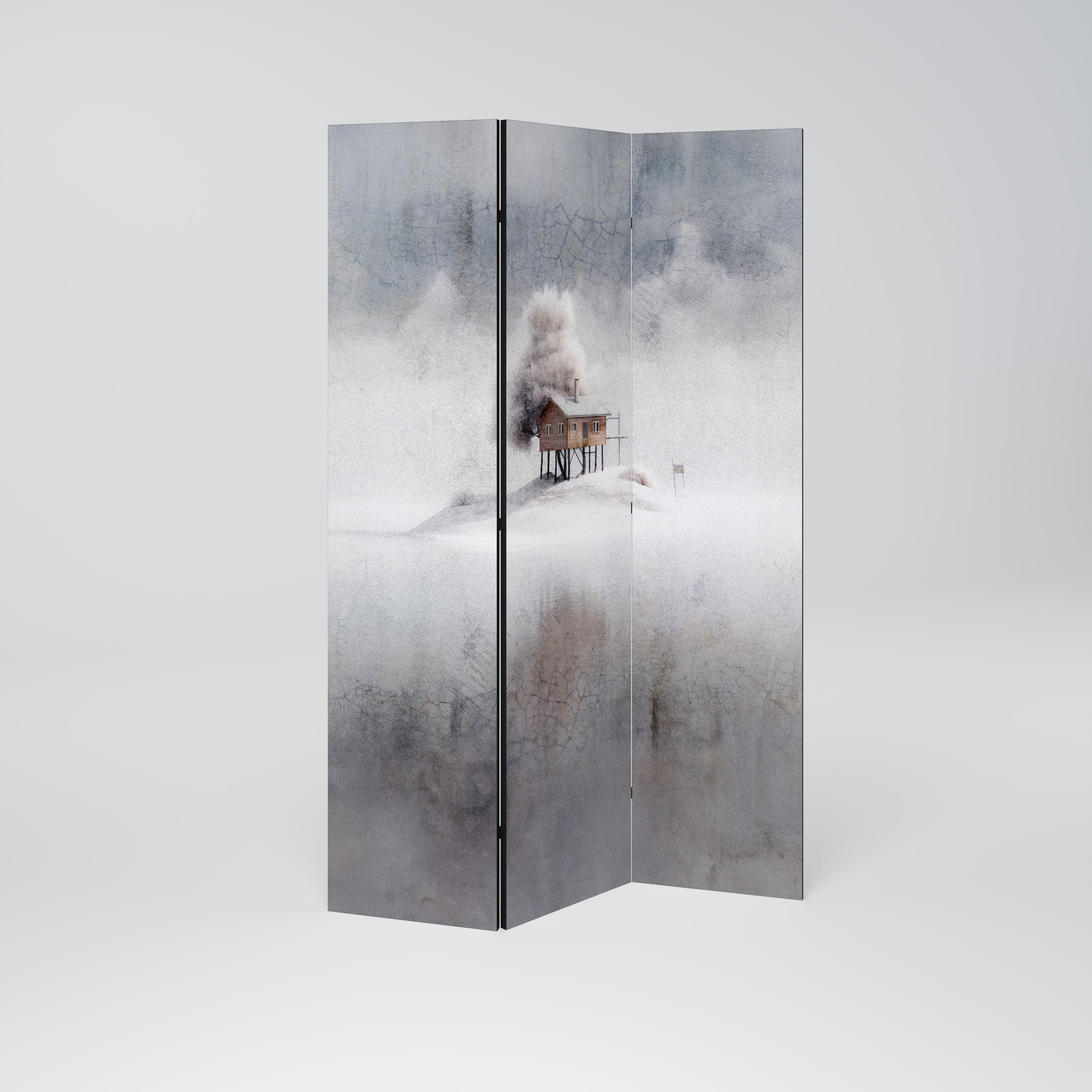 SILENT CABIN Decorative 3-Panel Room Divider