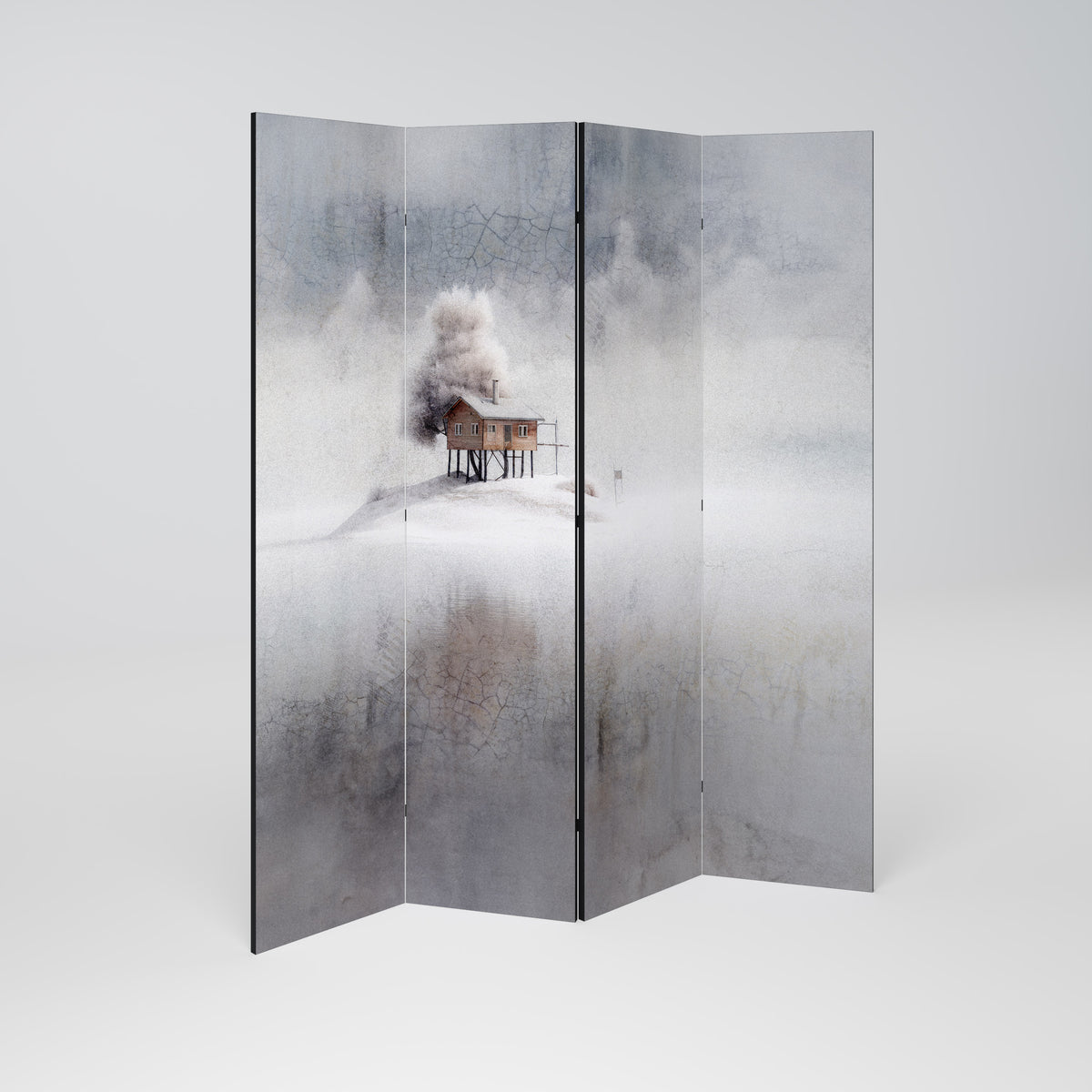 SILENT CABIN Biombo de 4 paneles