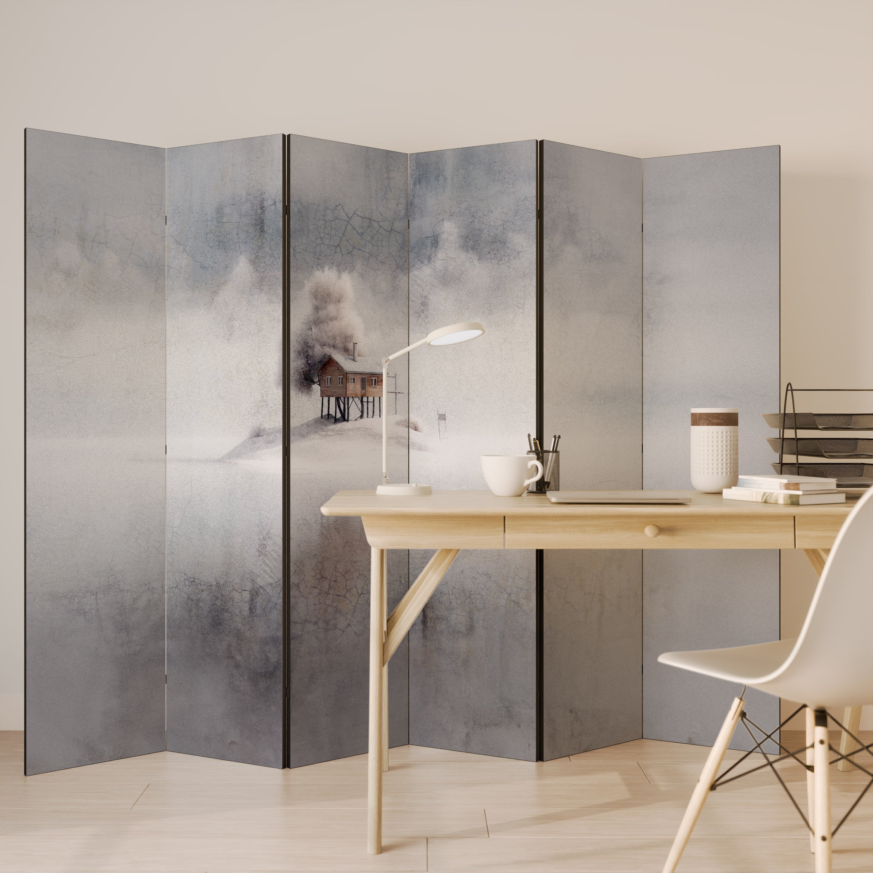 Biombo decorativo de 6 paneles SILENT CABIN