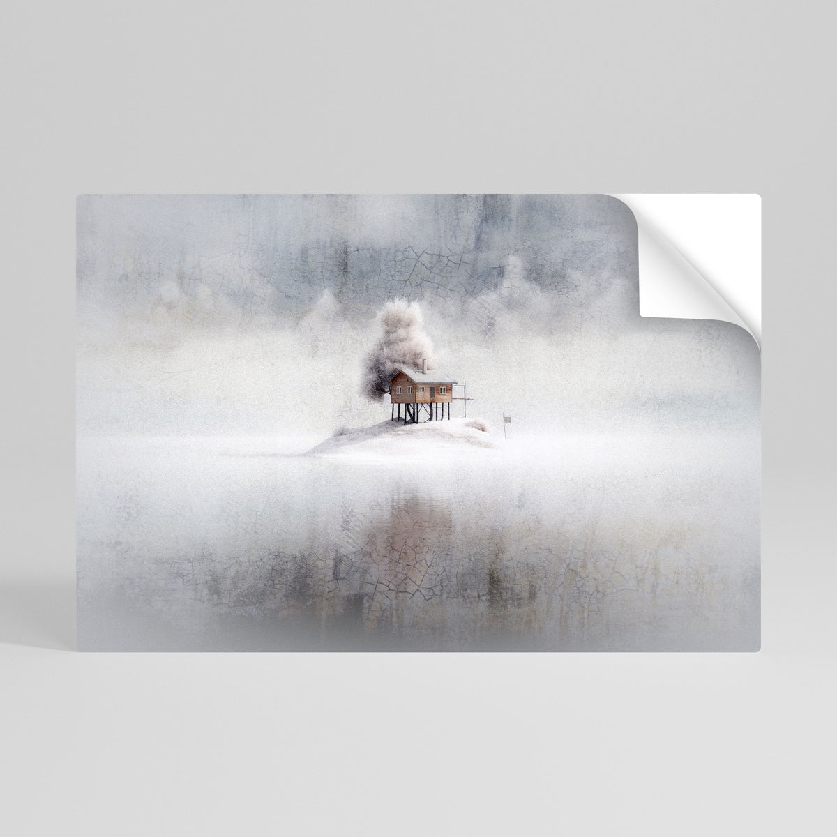 SILENT CABIN Póster adhesivo horizontal