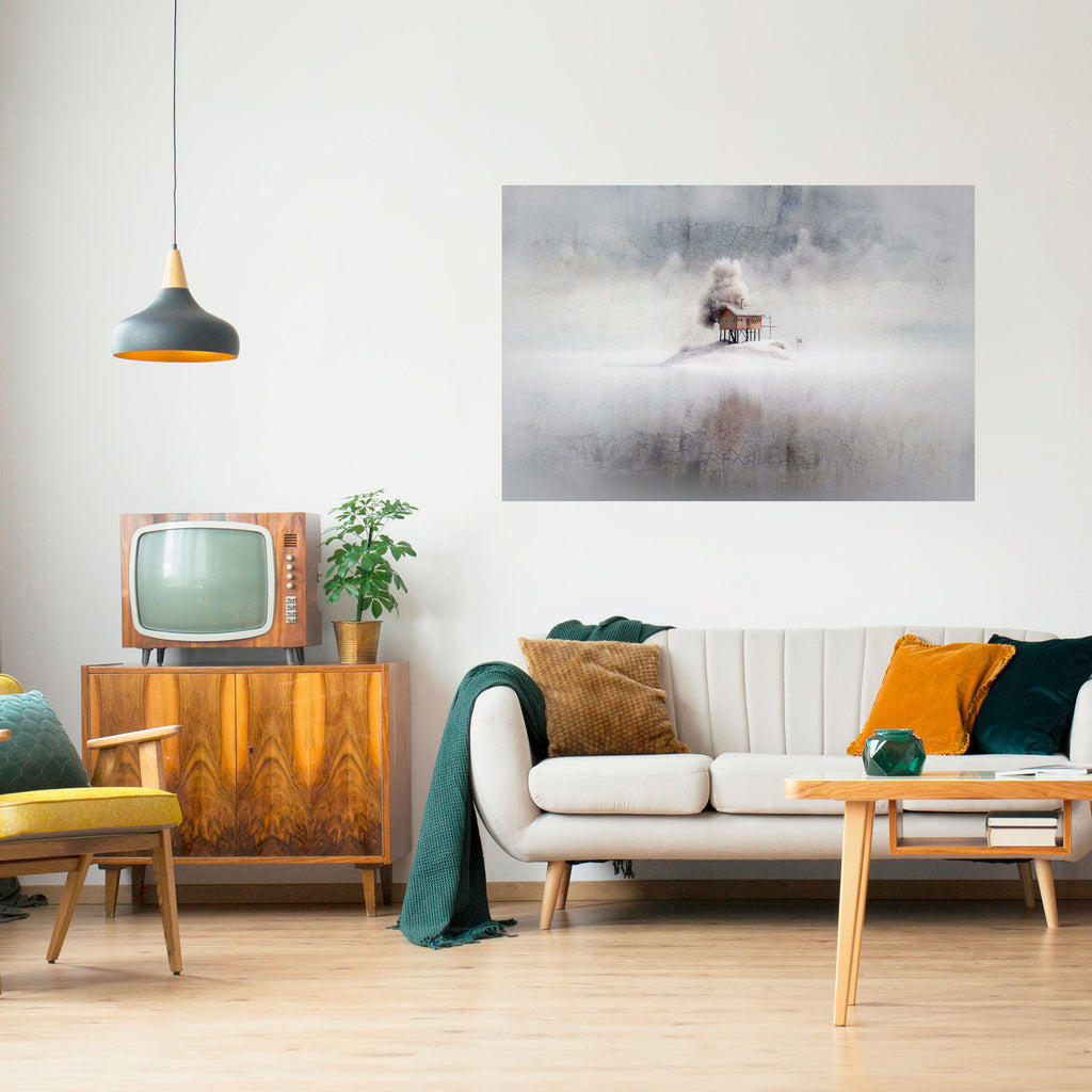 SILENT CABIN Peel and Stick Horizontal Poster