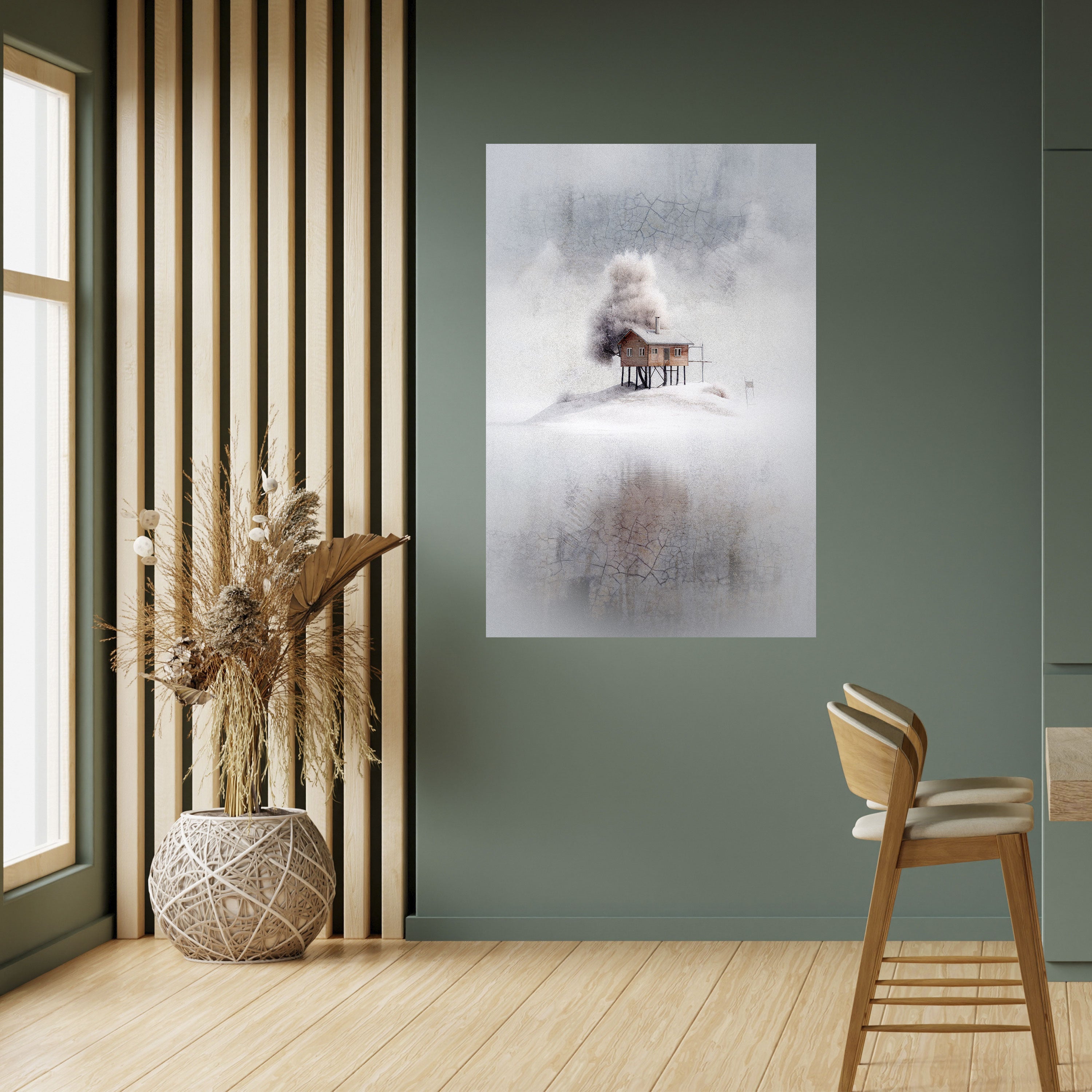 Póster vertical autoadhesivo SILENT CABIN