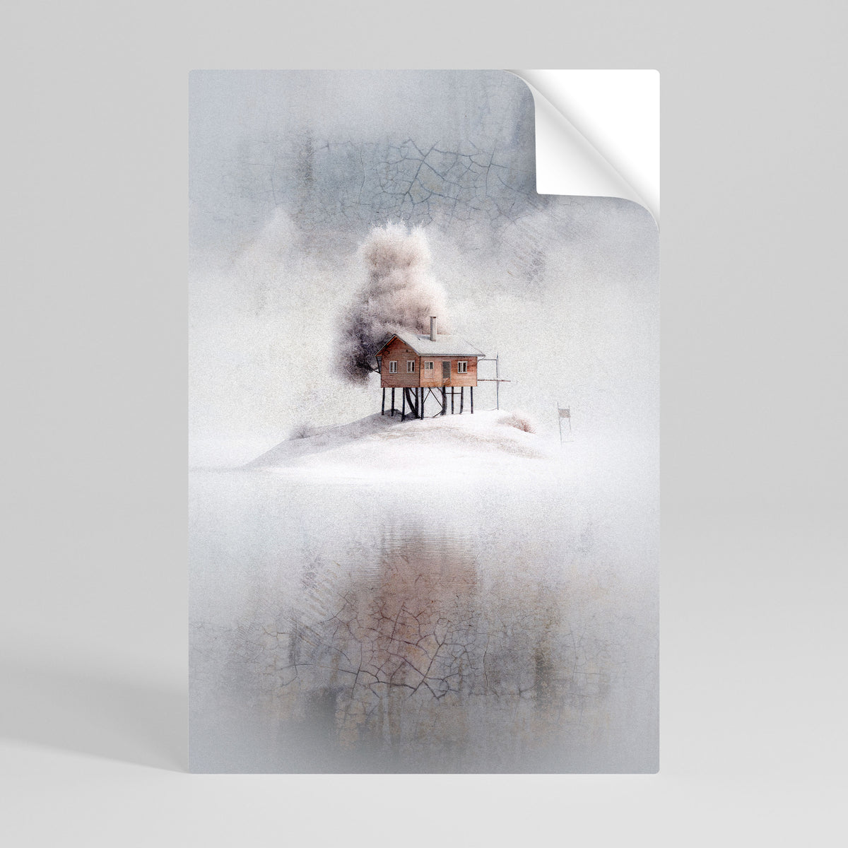 SILENT CABIN Póster adhesivo vertical