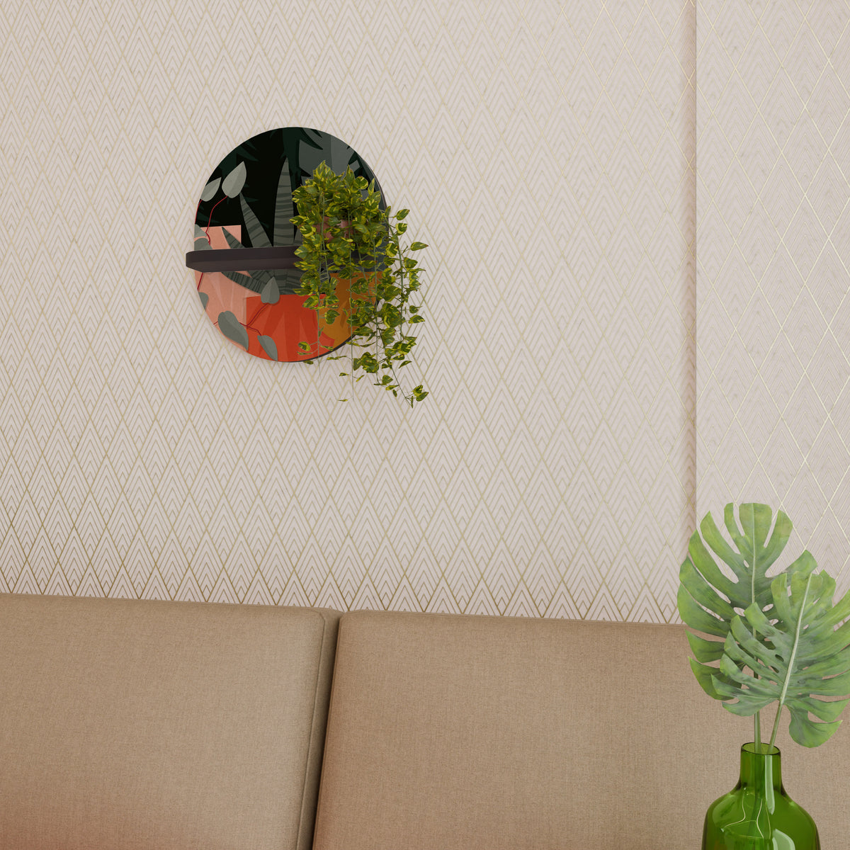 TROPICAL COMPOSITION Art Shelf