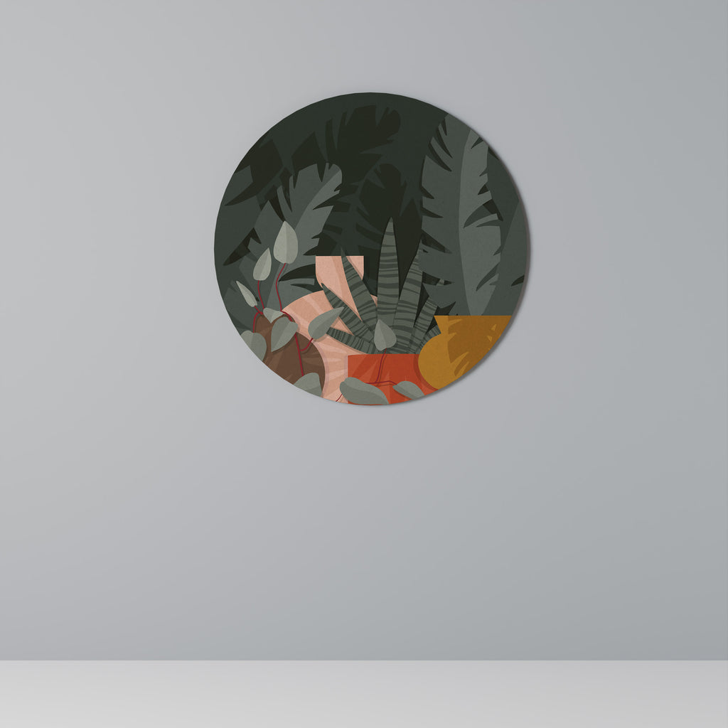 TROPICAL COMPOSITION Round Wall Art