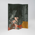 TROPICAL COMPOSITION Biombo de 4 paneles