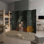 TROPICAL COMPOSITION Biombo Decorativo de 6 Paneles